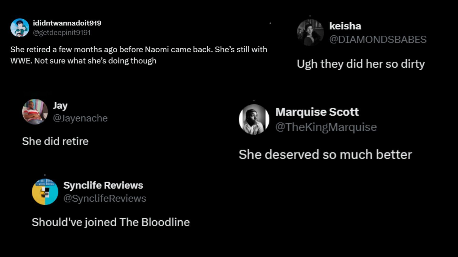 Screenshot of fans' reactions on X/Twitter